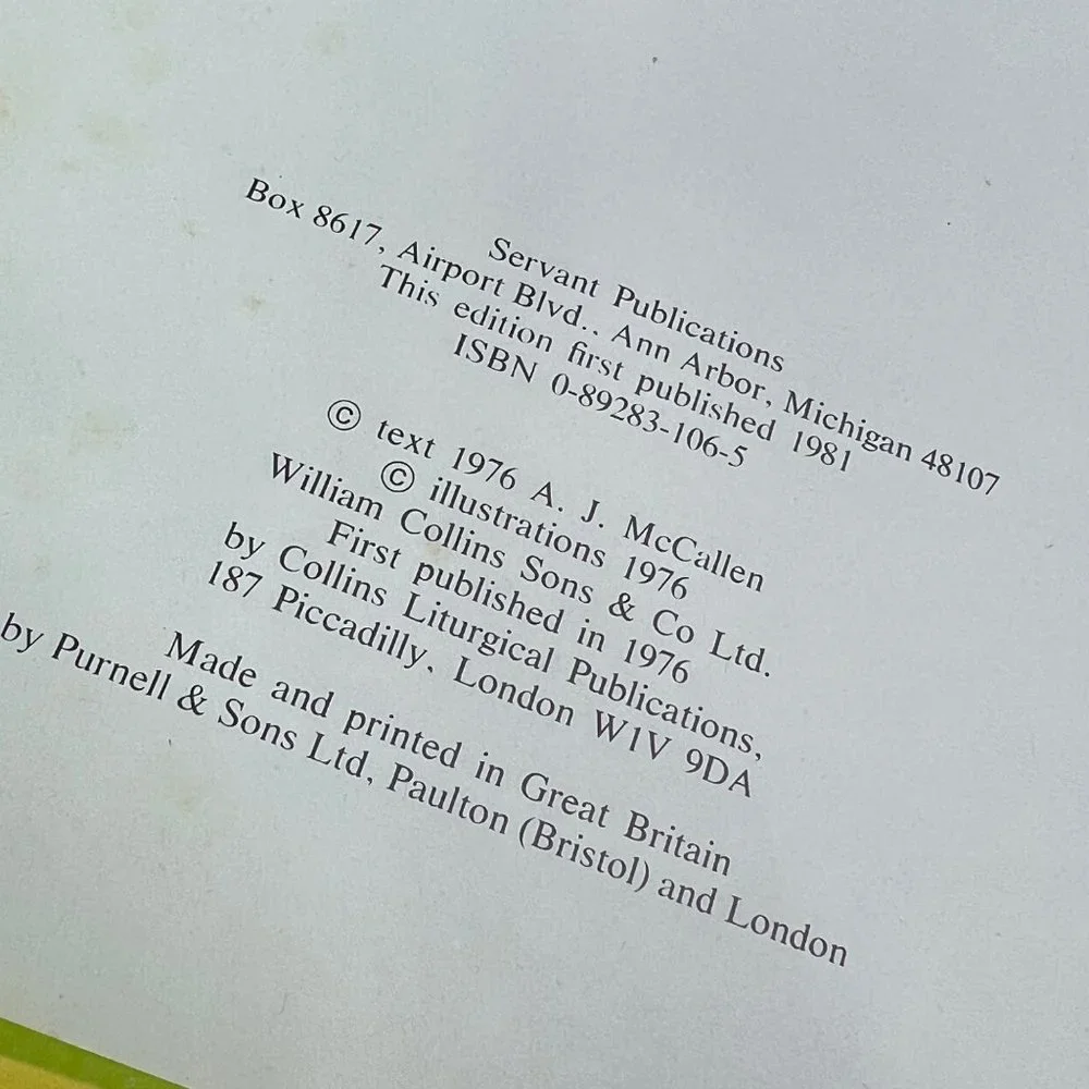 Listen Themes From the Bible Retold for Children AJ McCallen 1981 HC - Picture 5 of 8